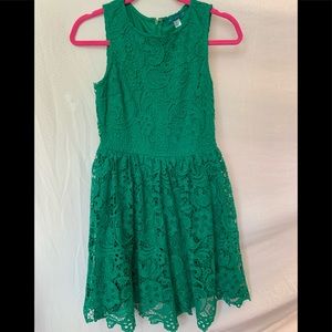 Green eyelet dress